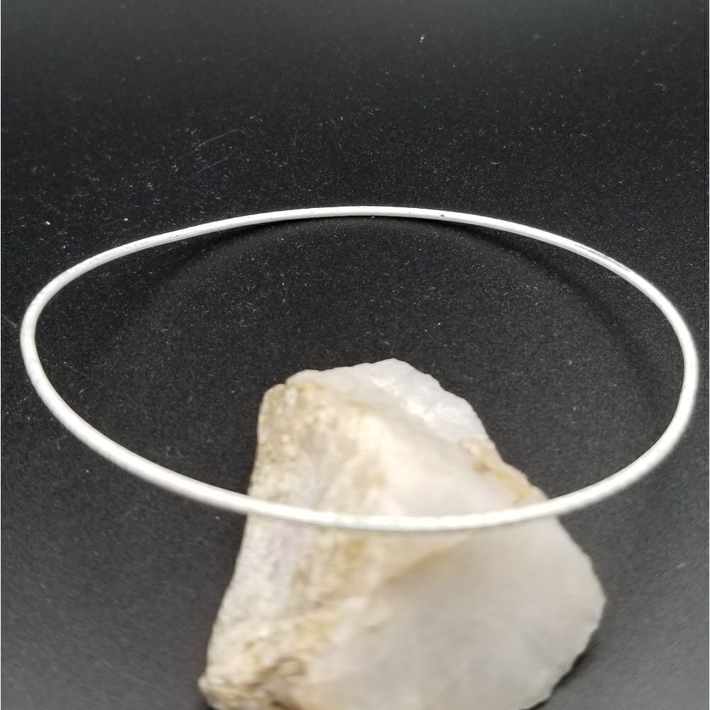 White frosted bracelet bangle. B629